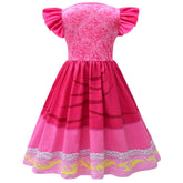 Kids The Super Mario Bros. Princess Peach Kids Girls Cosplay Dress Halloween Carnival Party Suit